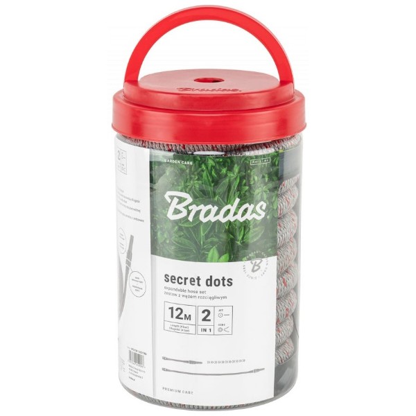 Фото - Шланг поливочный BRADAS SECRET DOTS 18 м WHITE LINE (WSCH18GYRD)