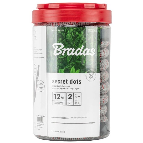 Фото - Шланг поливочный BRADAS SECRET DOTS 18 м WHITE LINE (WSCH18GYRD)