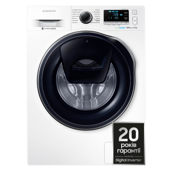 Фото - Стиральная машина Samsung WW80K6210RW/UA Фото - Стиральная машина Samsung WW80K6210RW/UA