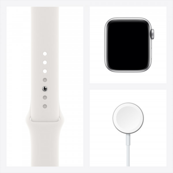 Фото - Смарт-годинник Apple Watch Series 6 44mm Silver Aluminium Case with White Sport Band