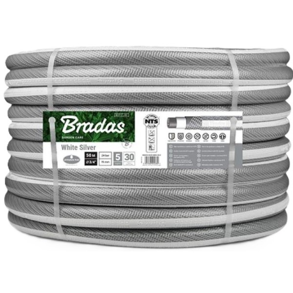 Фото - Шланг поливочный BRADAS NTS White Silver 3/4" 50 м (WWS3/450)