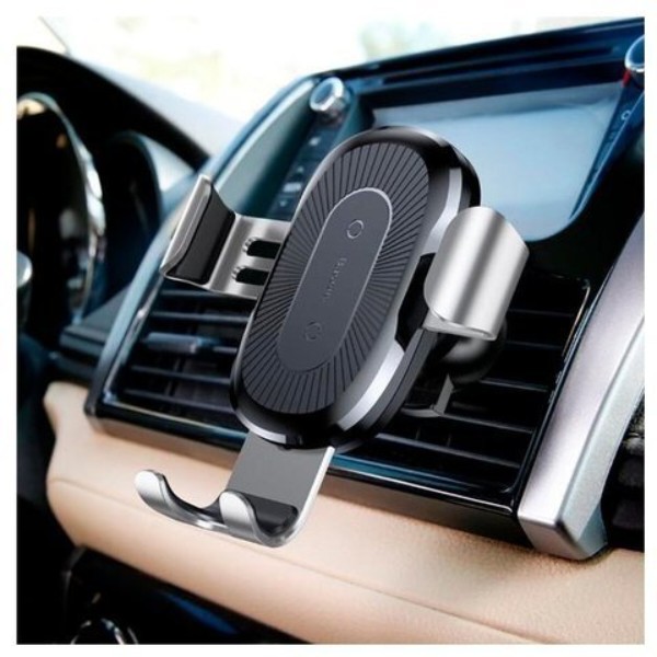 Фото - Автодержатель с беспроводной зарядкой Baseus Wireless Charger Gravity Car Mount Black (WXYL-01)