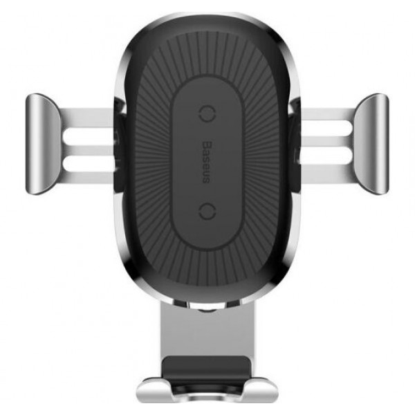 Фото - Тримач для мобільного пристрою Baseus Wireless Charger Gravity Car Mount Silver (WXYL-0S)