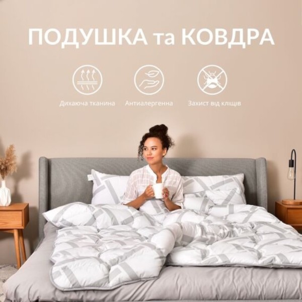 Фото - Набор одеяло полуторное + подушка IDEIA 50х70 см + 140х210 см Elegantly (8-35564)