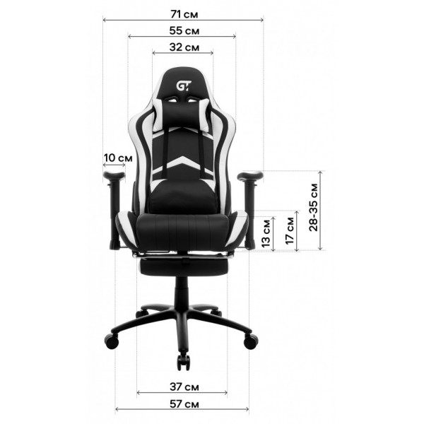 Фото - Крісло для геймерів GT Racer X-2534-F Fabric Black