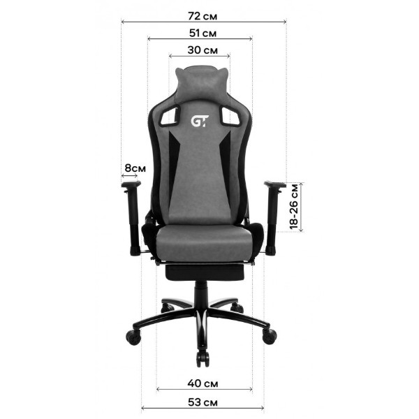 Фото - Кресло для геймеров GT Racer X-5113F Fabric Gray