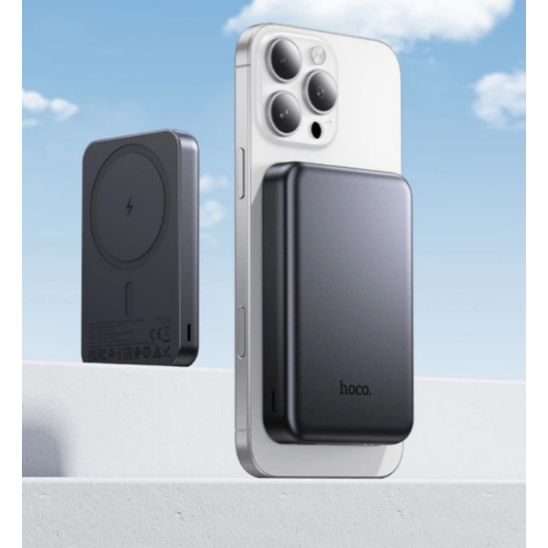 Фото - Батарея мобільна HOCO J160 Original Magnetic Wireless 5W (5000 mAh) Black (714868)
