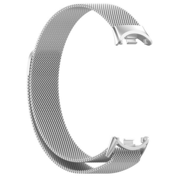 Фото - Ремінець для фітнес-браслету BeCover Milanese Style for Xiaomi Mi Smart Band 8 / 9 / 10 Silver (714602)