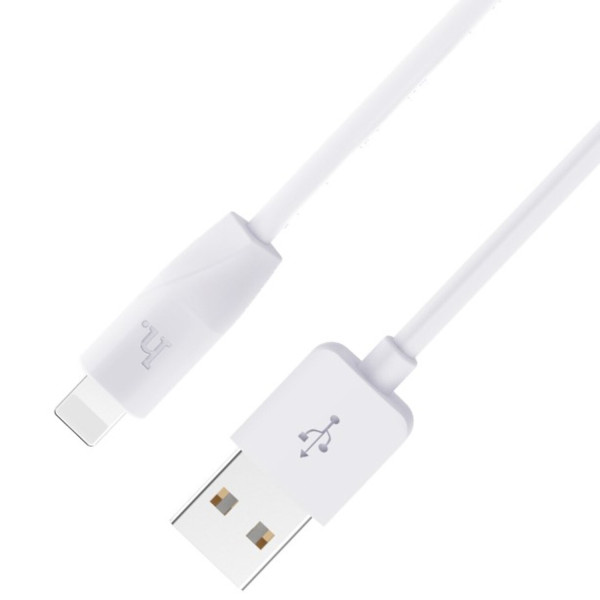Фото - Кабель синхронізації даних HOCO X1 USB to iP 2.4A, 1m White (6957531032007)