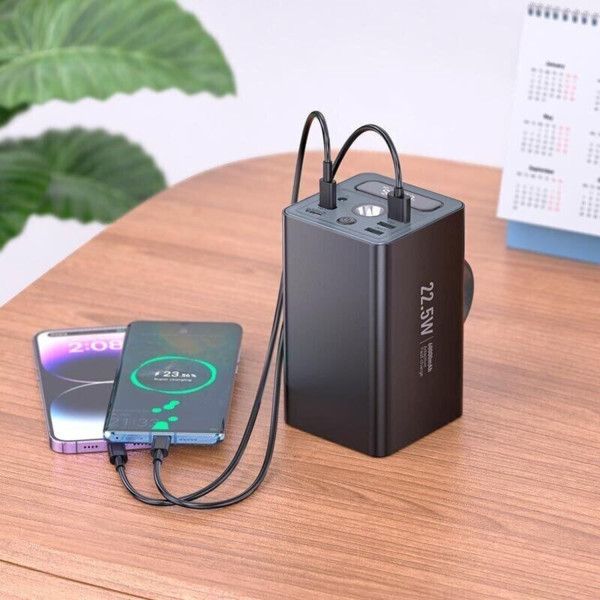 Фото - Батарея мобільна HOCO J138 Distant 22.5W PD20W DC12V +LED 60000 mAh Black (715358)