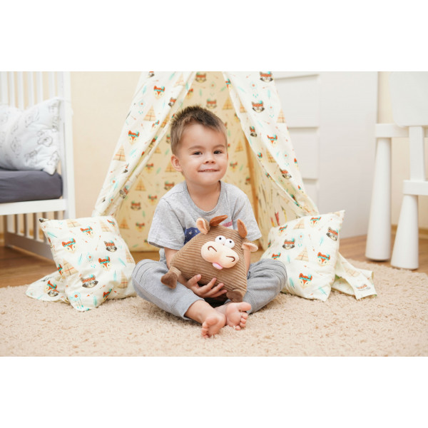 Фото - М'яка іграшка тварина Same Toy Корова/Бик Коричневий 16 см (X1656/16A)
