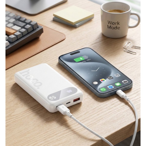 Фото - Батарея мобільна HOCO J154 Victorious PD20W + QC22.5W 10000 mAh White (715034)