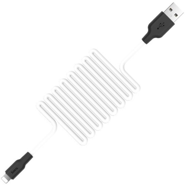 Фото - Кабель синхронізації даних HOCO X21 USB to iP 2A, 1m Black+White (6957531071365)