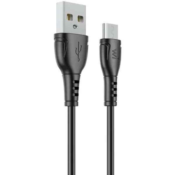 Фото - Кабель Wibrand Boa PVC charging data cable for Micro 1m Black (WI.DC/BO1B-UM)