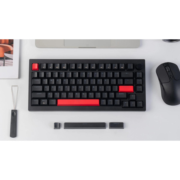 Фото - Клавіатура дротова ігрова Lemokey X4 84Key, Keychron Red, USB-A, QMK/VIA, Hot-Swap, EN/UKR, RGB Black (X4-H1-UA)
