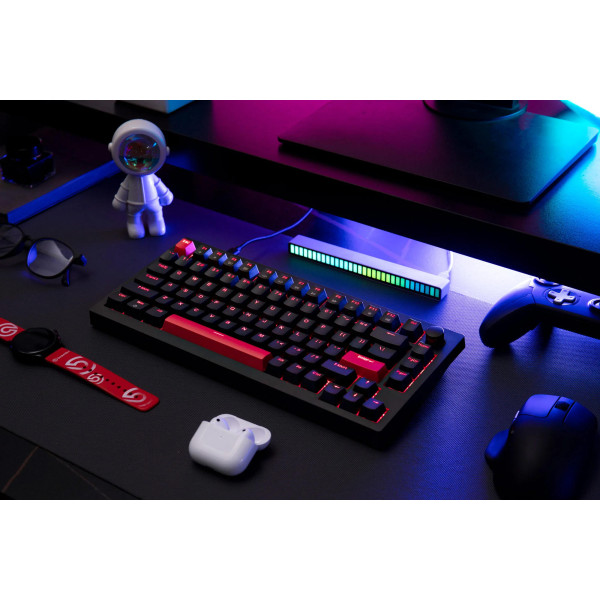 Фото - Клавіатура дротова ігрова Lemokey X4 84Key, Keychron Red, USB-A, QMK/VIA, Hot-Swap, EN/UKR, RGB Black (X4-H1-UA)