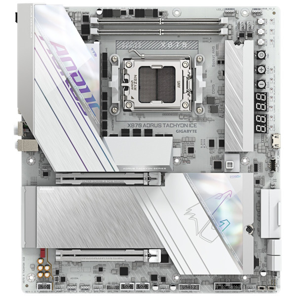 Фото - Материнська плата Gigabyte X870 AORUS TACHYON ICE Фото - Материнська плата Gigabyte X870 AORUS TACHYON ICE