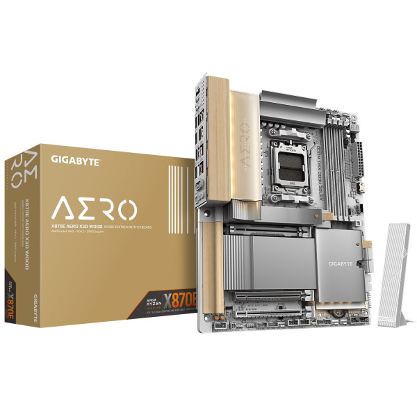 Фото - Материнська плата Gigabyte X870E AERO X3D WOOD