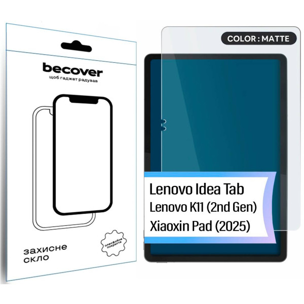 Фото - Захисне скло для планшета BeCover Matte Anti-Glare for Lenovo Idea Tab/K11 (2nd Gen) TB336/Xiaoxin Pad (2025) 11" (714613) Фото - Захисне скло для планшета BeCover Matte Anti-Glare for Lenovo Idea Tab/K11 (2nd Gen) TB336/Xiaoxin Pad (2025) 11" (714613)