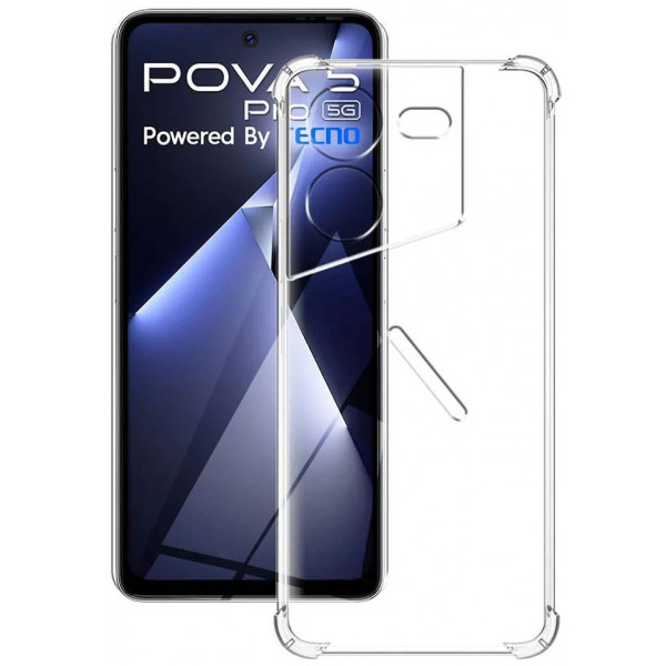 Фото - Чохол для смартфону BeCover Anti-Shock for Tecno POVA 5 Pro 5G (LH8n) Clear (711780)