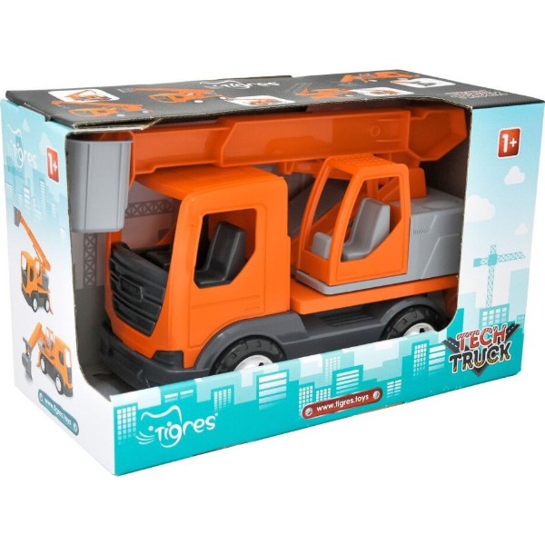 Фото - Базовый игровой транспорт для малыша Tigres Авто "Tech Truck" подьемник в коробке (39888)
