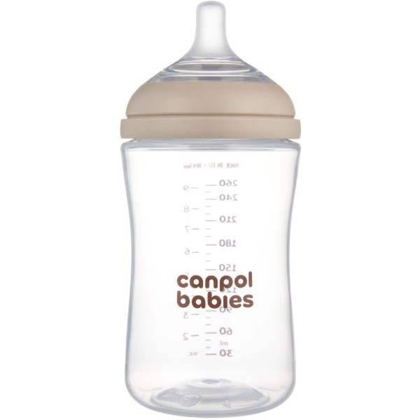 Фото - Пляшка для годування Canpol babies Natural Shape з соскою Dual-zone 260 мл (35/401)