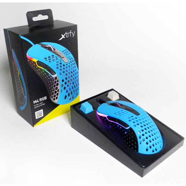 Фото - Миша дротова ігрова Xtrfy M4 RGB Miami Blue (XG-M4-RGB-BLUE)