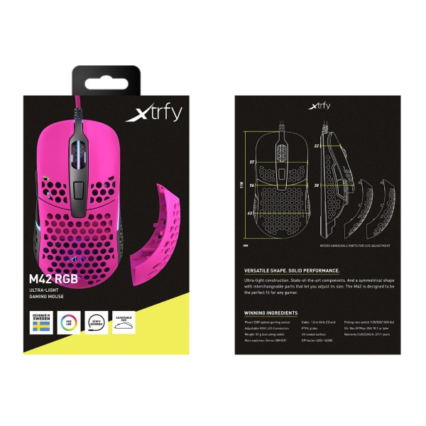 Фото - Мышь проводная игровая Xtrfy M42 RGB Pink (XG-M42-RGB-PINK)