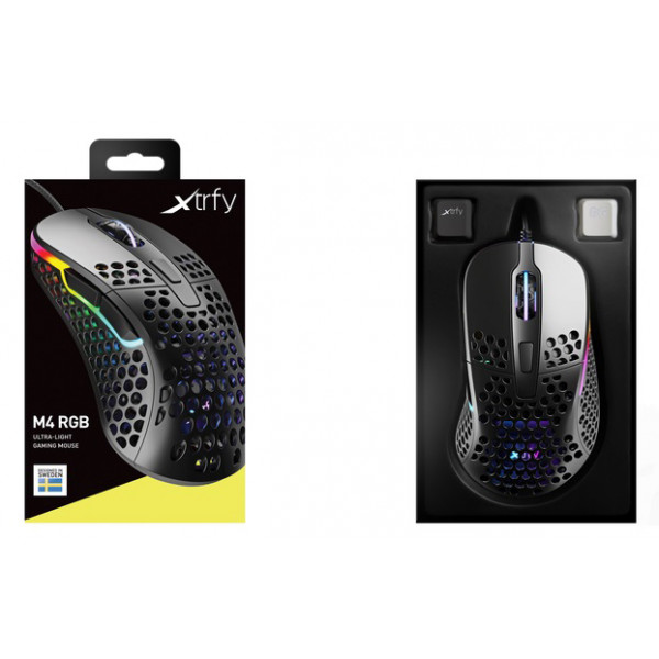 Фото - Миша дротова ігрова Xtrfy M4 RGB Black (XG-M4-RGB-BLACK)