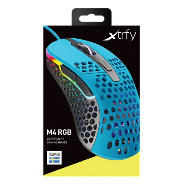 Фото - Миша дротова ігрова Xtrfy M4 RGB Miami Blue (XG-M4-RGB-BLUE)