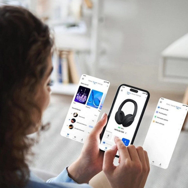 Фото - Навушники повнорозмірні бездротові Haylou Blue (S30 Pro)