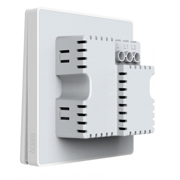 Фото - Бездротовий вимикач Xiaomi Aqara Light Switch (Double-Button) (QBKG03LM)