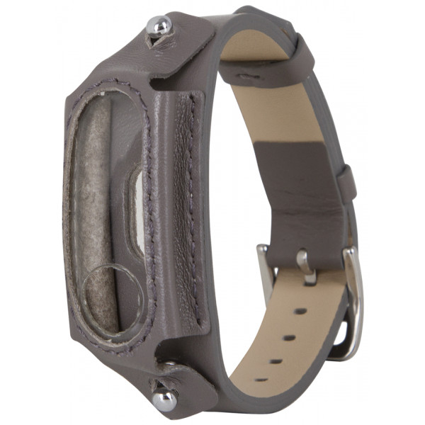 Фото - Ремінець для фітнес-браслету Xiaomi L2 Leather Belt Gray (XMB2LB-L2-GR)