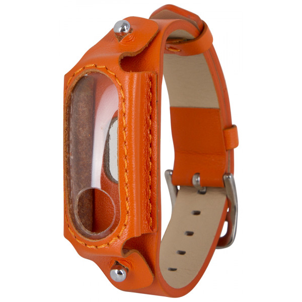 Фото - Ремінець для фітнес-браслету Xiaomi L2 Leather Belt Orange (XMB2LB-L2-OR)