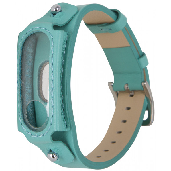 Фото - Ремінець для фітнес-браслету Xiaomi L2 Leather Belt Turquoise (XMB2LB-L2-TQ)
