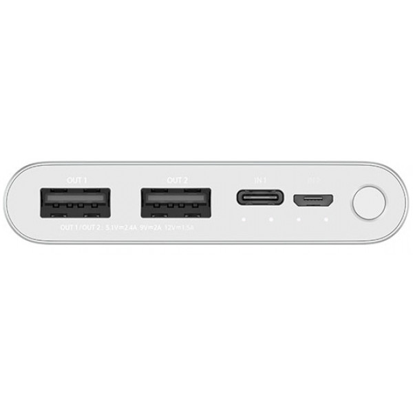 Фото - Батарея мобильная Xiaomi Mi 3 NEW 10000mAh Silver (575608)