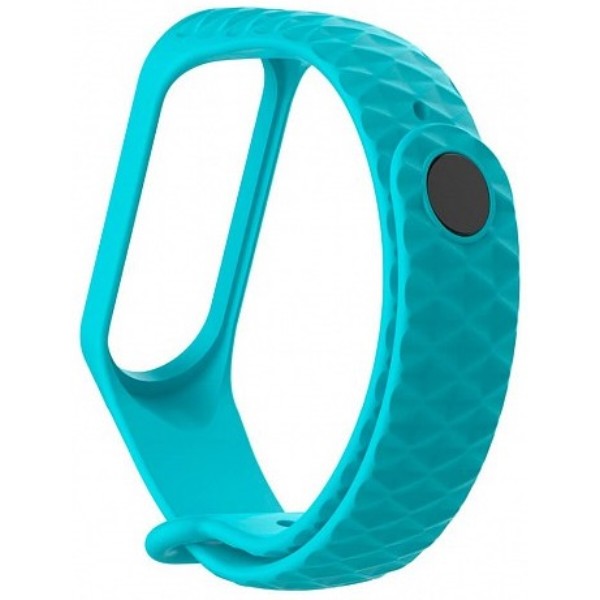 Фото - Ремешок для фитнес-браслета Xiaomi Ribbed Strap for Mi Band 3 Aquamarine (XMB3-RIB-AQUA)