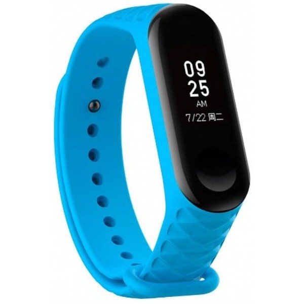 Фото - Ремешок для фитнес-браслета Xiaomi Ribbed Strap for Mi Band 3 Blue (XMB3-RIB-BLUE)