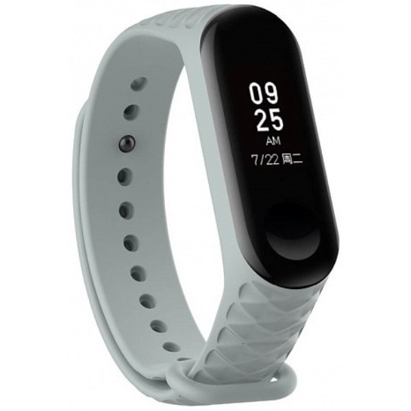Фото - Ремешок для фитнес-браслета Xiaomi Ribbed Strap for Mi Band 3 Grey (XMB3-RIB-GRE)