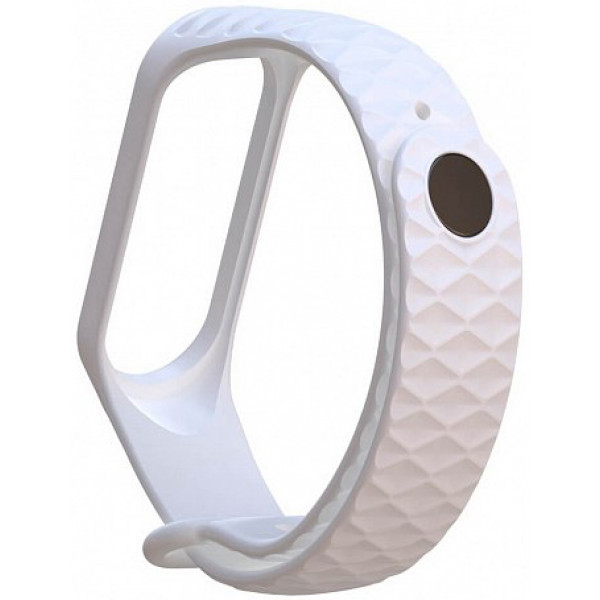 Фото - Ремінець для фітнес-браслету Xiaomi Ribbed Strap for Mi Band 3 White (XMB3-RIB-WT)