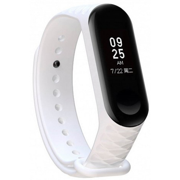 Фото - Ремінець для фітнес-браслету Xiaomi Ribbed Strap for Mi Band 3 White (XMB3-RIB-WT)