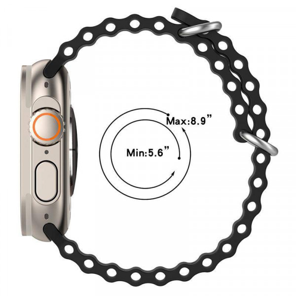 Фото - Ремінець для смарт-годинника XOKO Ultra for Apple Watch 42/44/45/49мм Black (XK-AW-42ULT-BK)