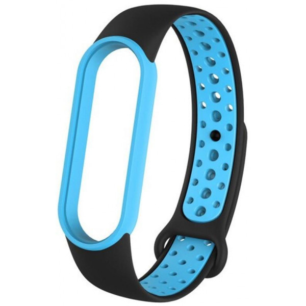 Фото - Ремінець для фітнес-браслету XOKO Sport for Xiaomi Mi Band 5/6/7 Black/Blue (XK-BND-SP-BKBL)
