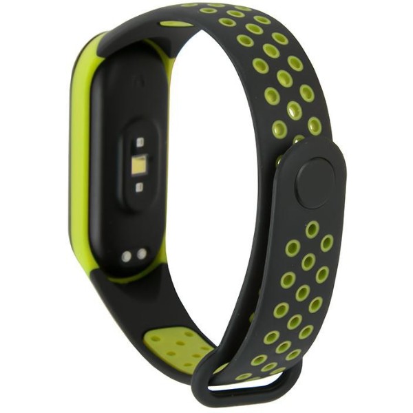 Фото - Ремінець для фітнес-браслету XOKO Sport for Xiaomi Mi Band 5/6/7 Black/Green (XK-BND-SP-BKGRN)