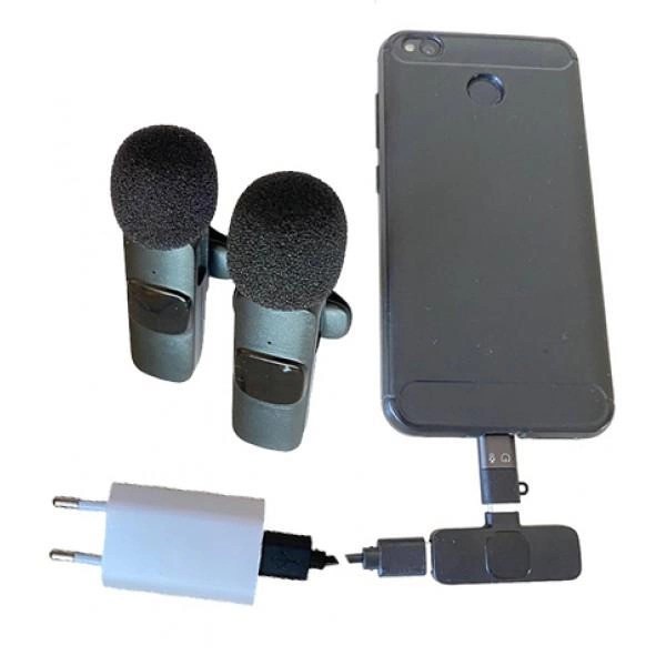 Фото - Микрофон для смартфона XOKO K9-2 с адаптером Lightning-Type-C (XK-K9-2BK)