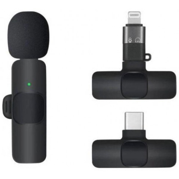 Фото - Мікрофон для смартфона XOKO K9 з адаптером Lightning-Type-C (XK-K9BK)