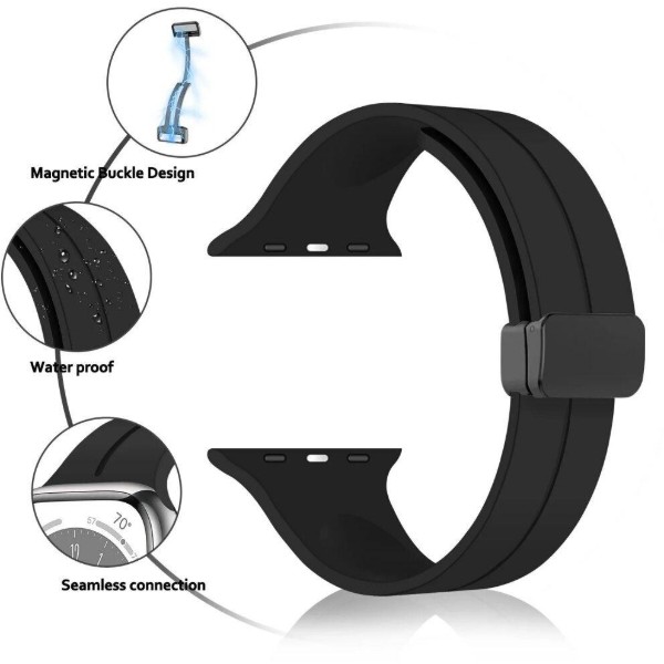 Фото - Ремінець для смарт-годинника XOKO for Apple Watch 42/44/45/49 мм Black (XK-MGT-44BK)