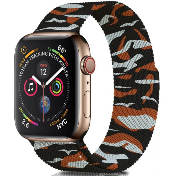 Фото - Ремінець для смарт-годинника XOKO for Apple Watch  42/44/45/49 мм Khaki Orange (XK-MTL-44KHOR)