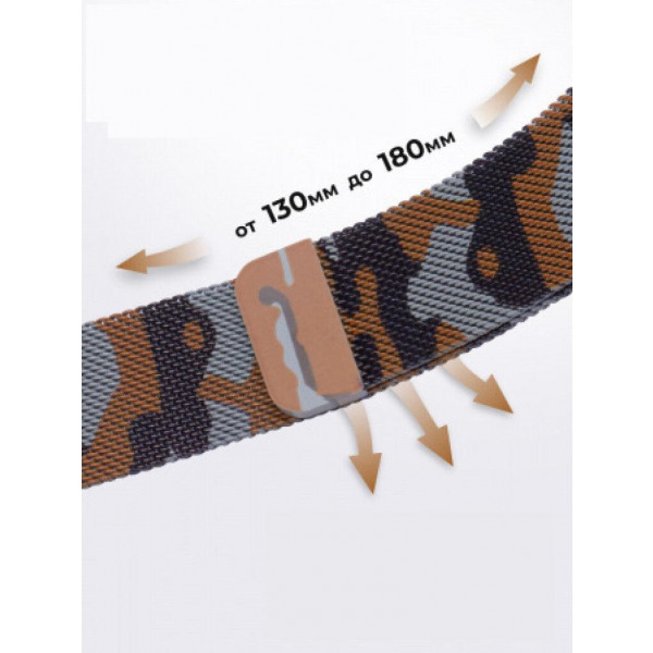 Фото - Ремінець для смарт-годинника XOKO for Apple Watch  42/44/45/49 мм Khaki Orange (XK-MTL-44KHOR)