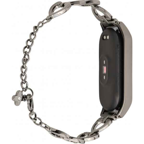 Фото - Ремінець для фітнес-браслету XOKO Metal Premium Band for Xiaomi Mi Band 5/6 Heart Black (XK-MTL5-HRT-BK)
